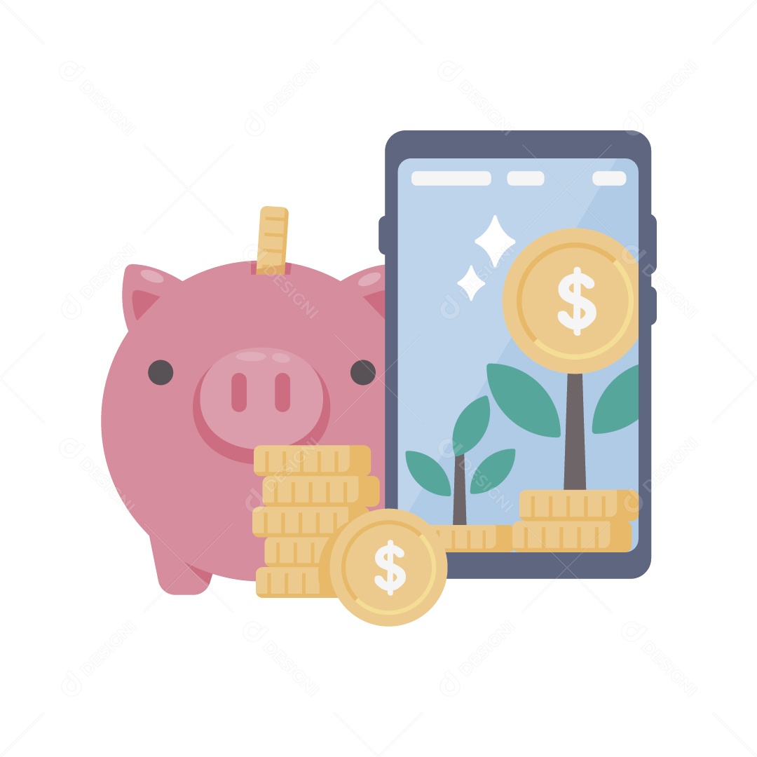 Finanças e Investimentos Ilustração Vetor EPS