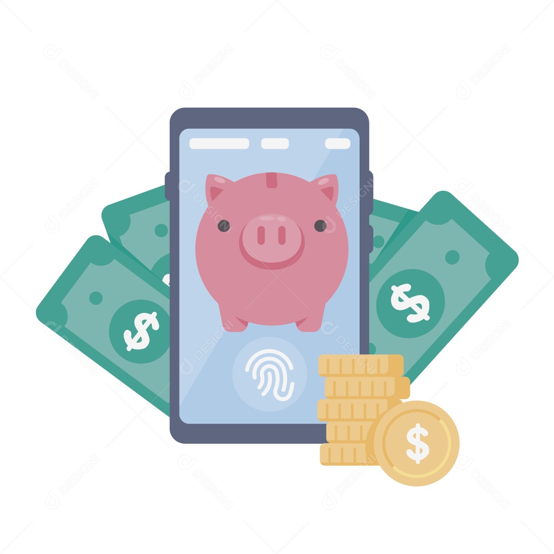 Finanças e Investimentos Ilustração Vetor EPS