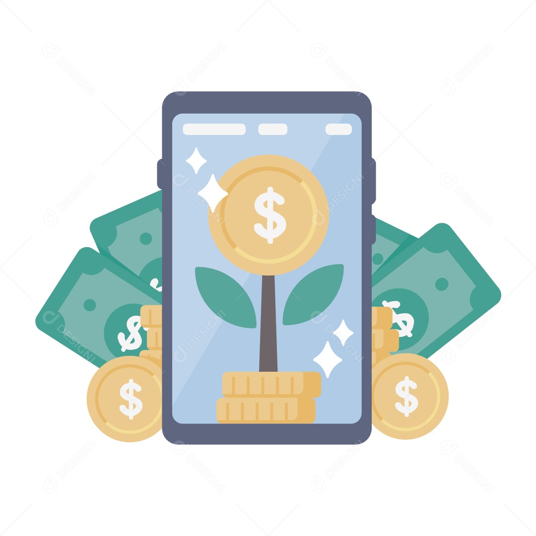 Finanças e Investimentos Ilustração Vetor EPS