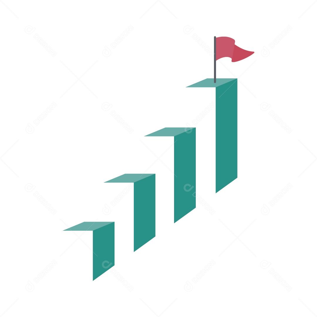 Conceito de Objetivo Empresarial Ilustração Vetor EPS