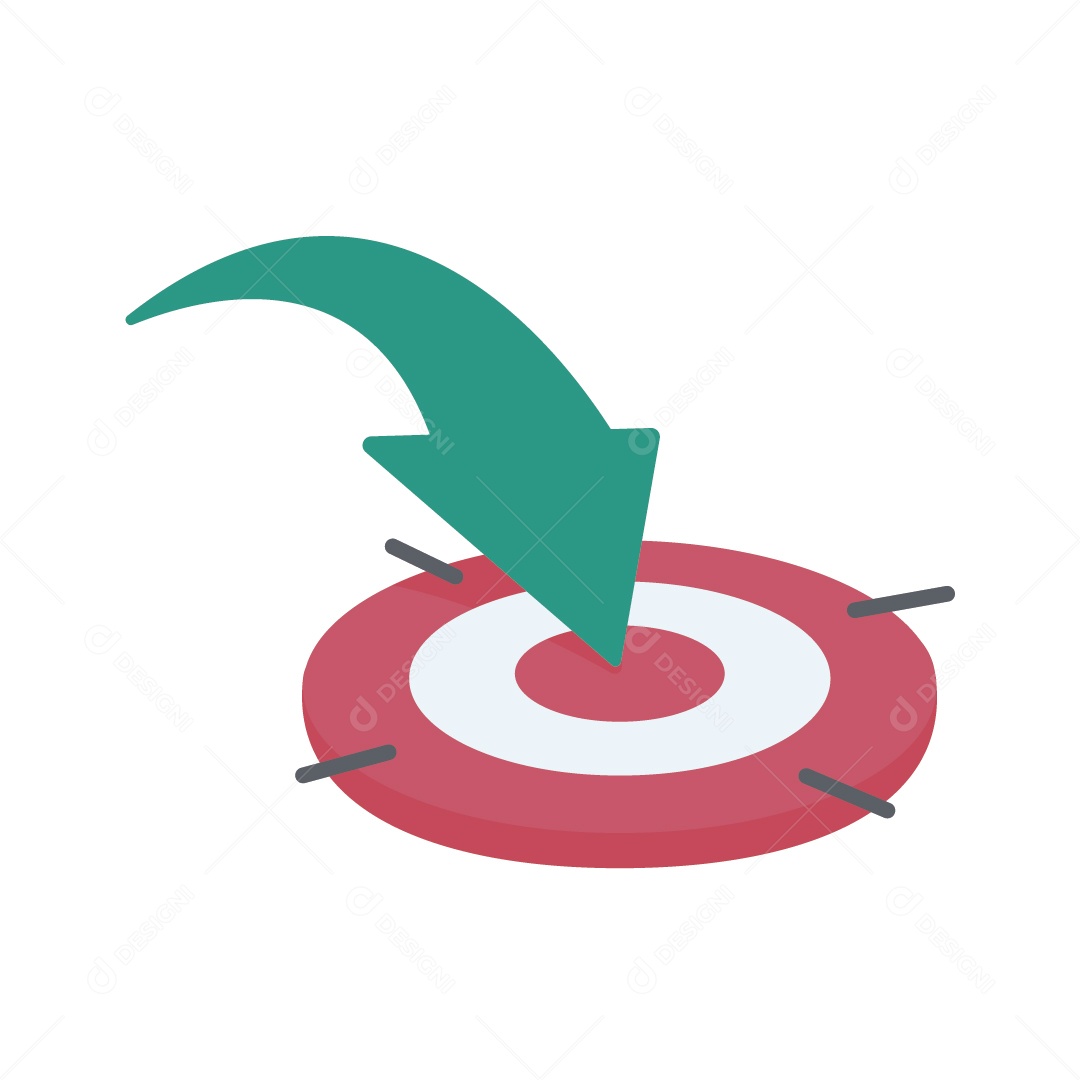 Conceito de Alvo Empresarial Ilustração Vetor EPS