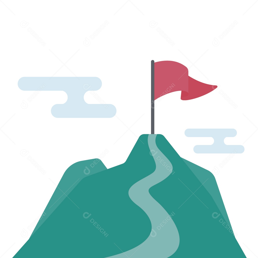 Conceito de Objetivo Empresarial Ilustração Vetor EPS