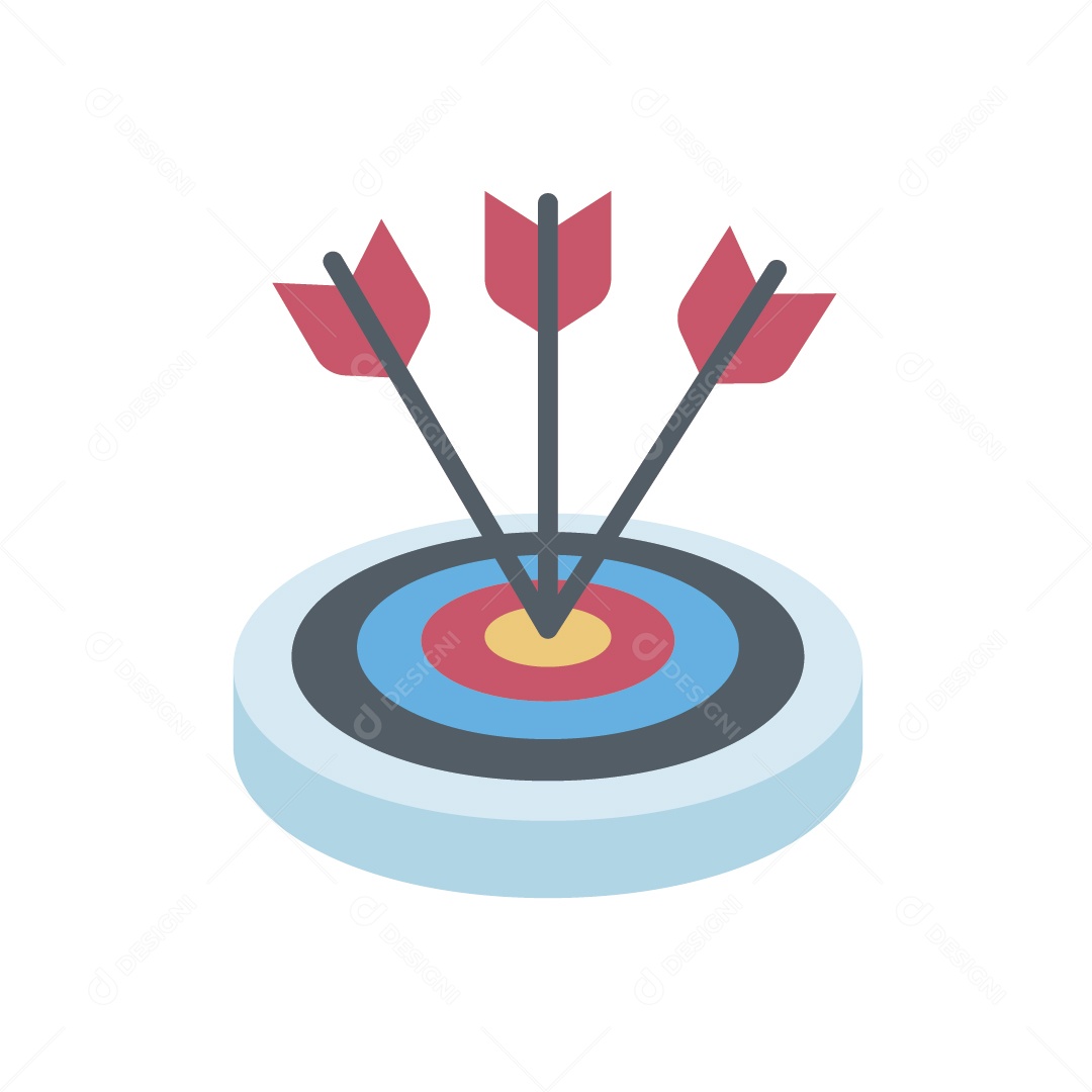 Conceito de Alvo Empresarial Ilustração Vetor EPS