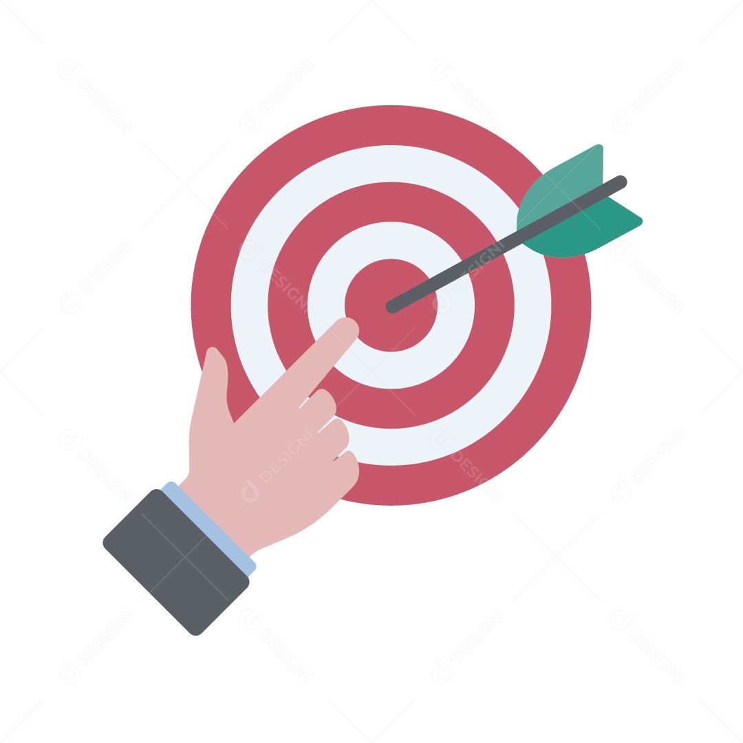 Empresário em Busca do seu Alvo Ilustração Vetor EPS