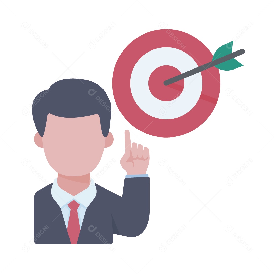 Conceito de Alvo Financeiro Ilustração Vetor EPS