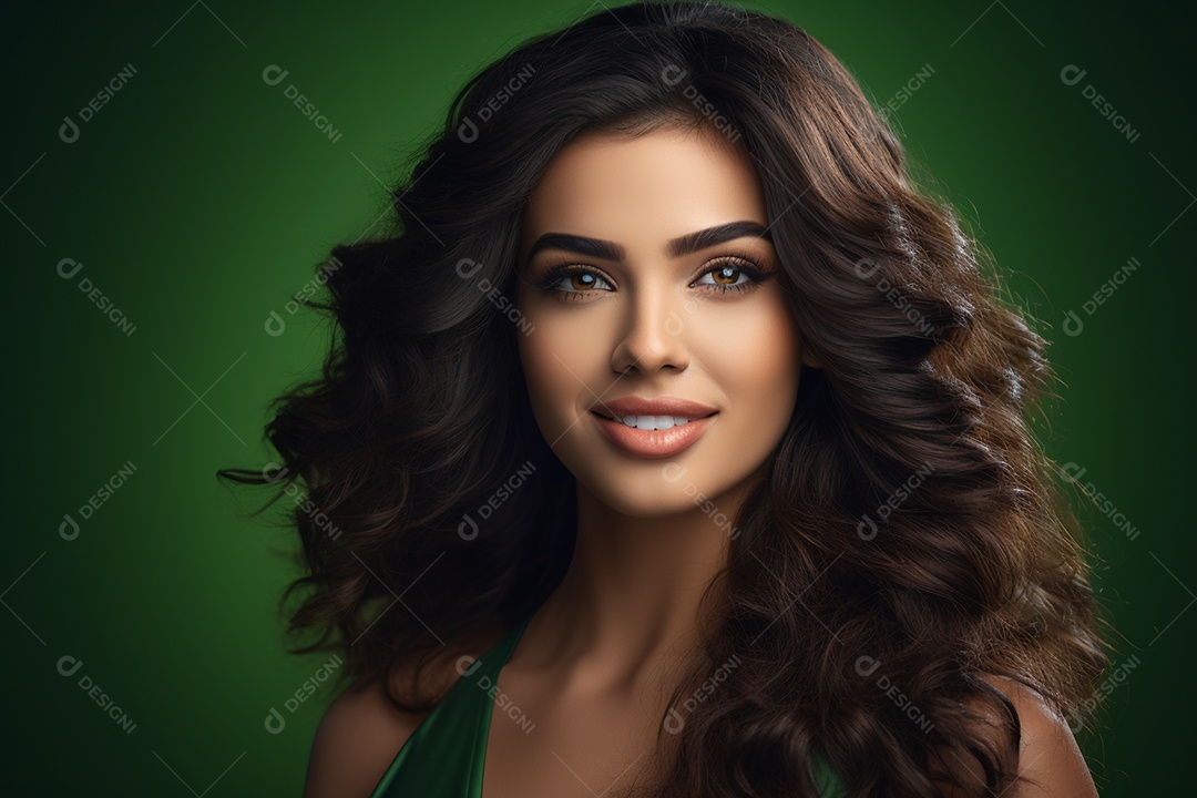 Mulher sorridente em comemoração do 7 de setembro