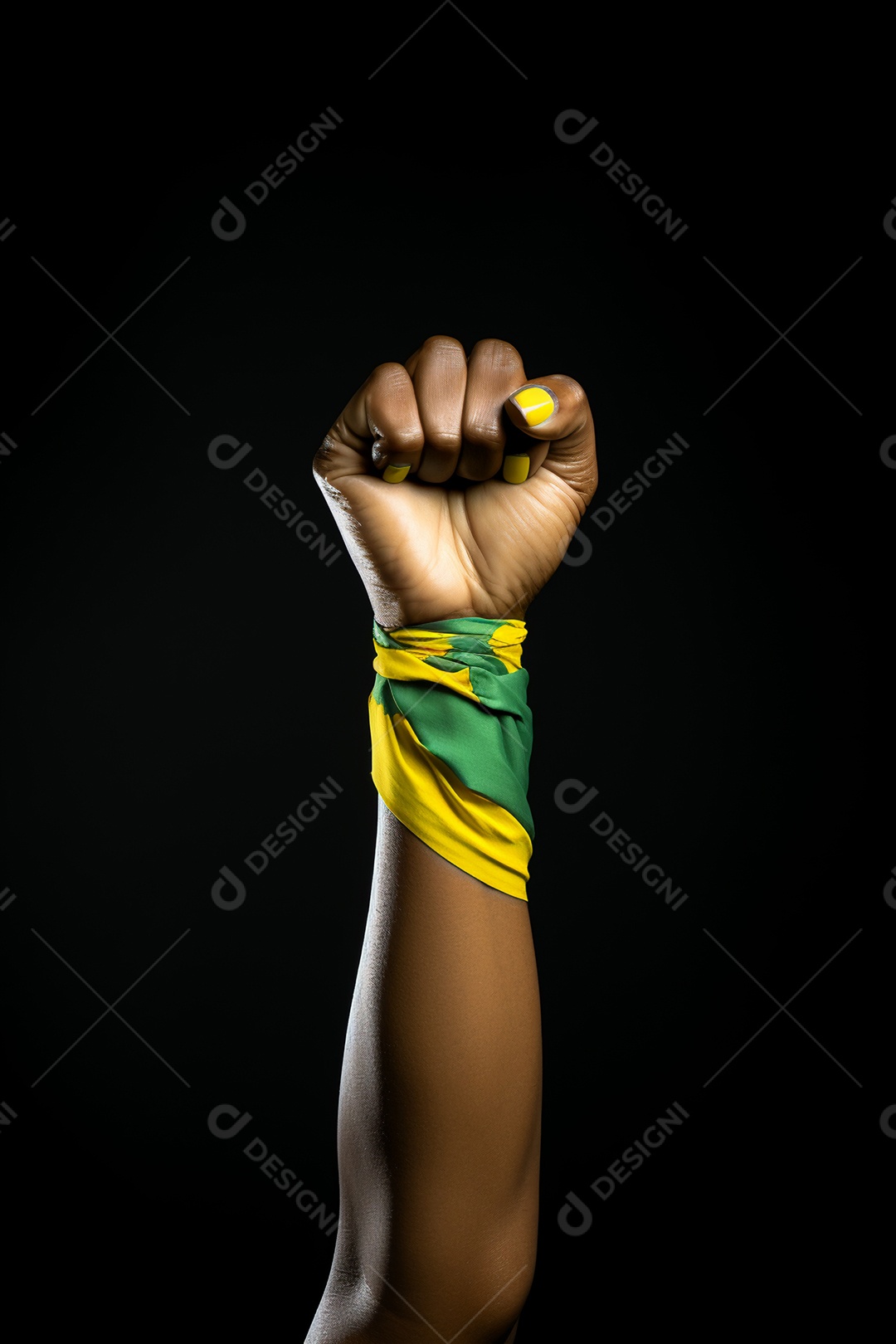 Fitas verde e amarelo para comemoração do 7 de setembro