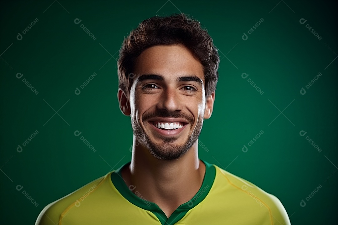 Homem sorridente em comemoração do 7 de setembro