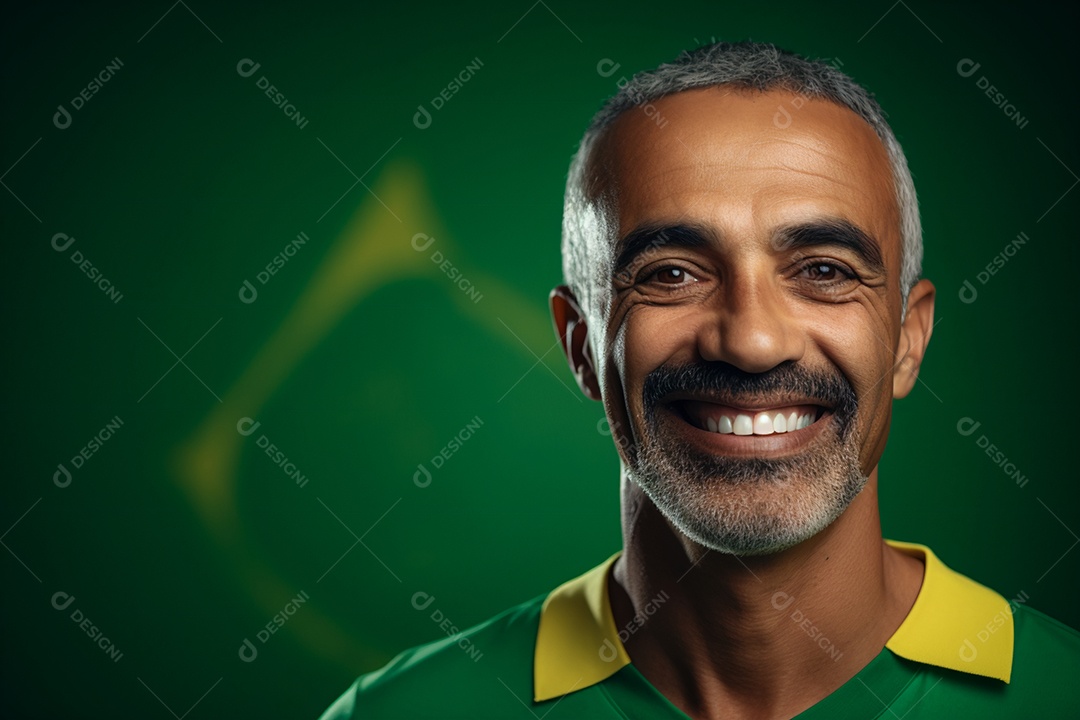 Homem sorridente em comemoração do 7 de setembro