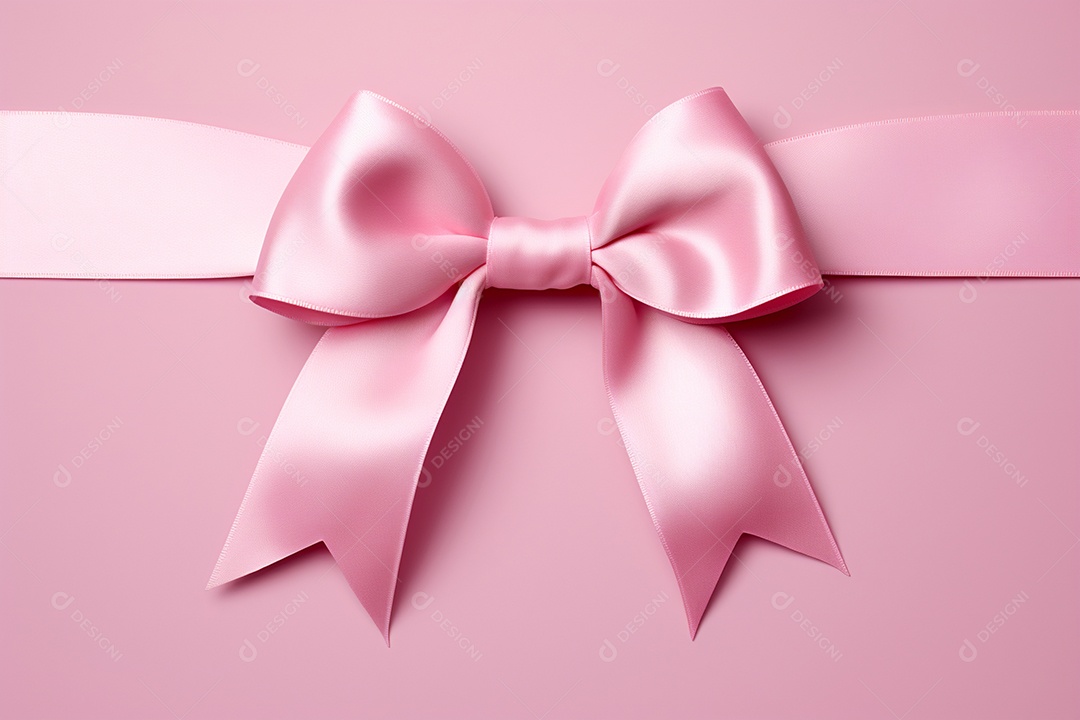 Fitas cor de rosa em fundo colorido, conscientização do outubro rosa