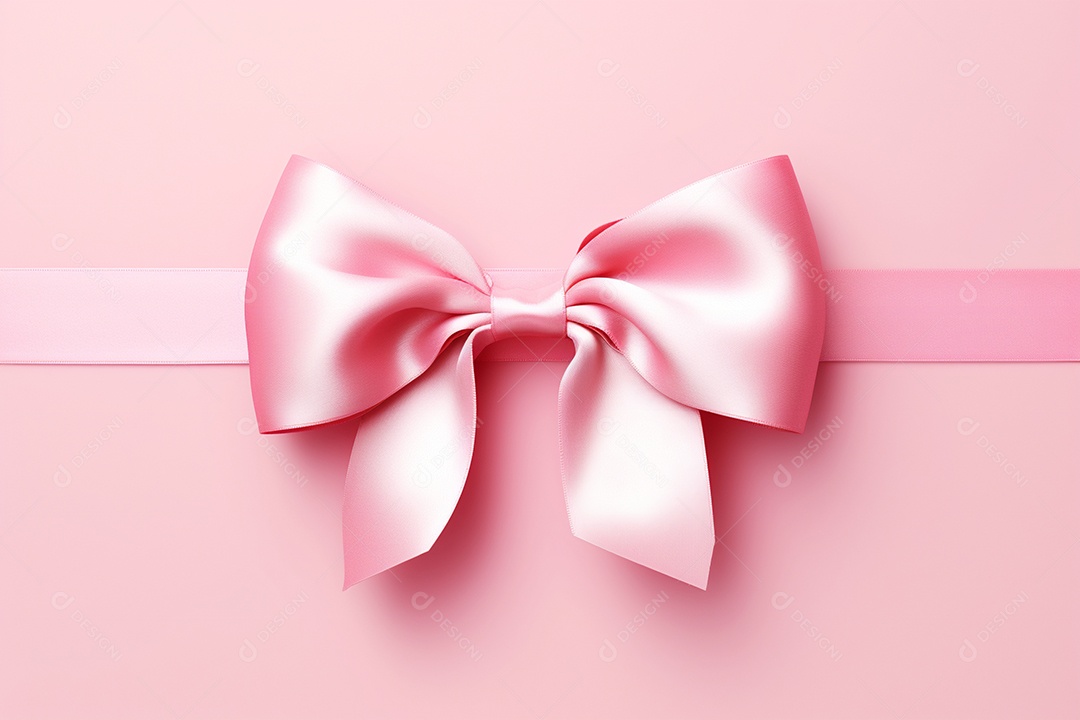 Fitas cor de rosa em fundo colorido, conscientização do outubro rosa