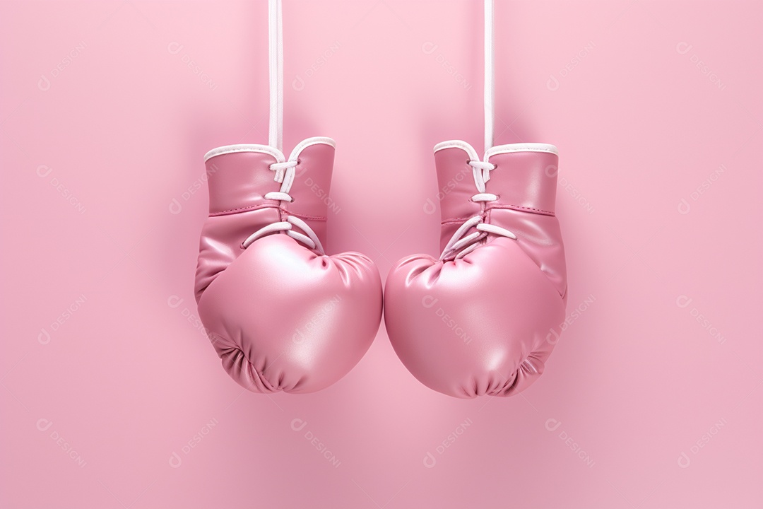 Luvas de boxe rosa, para apoio do outubro rosa