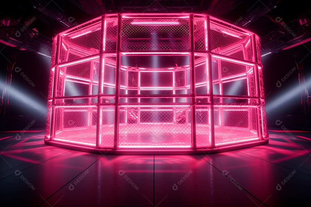 Background com luzes rosa para conscientização de Outubro rosa