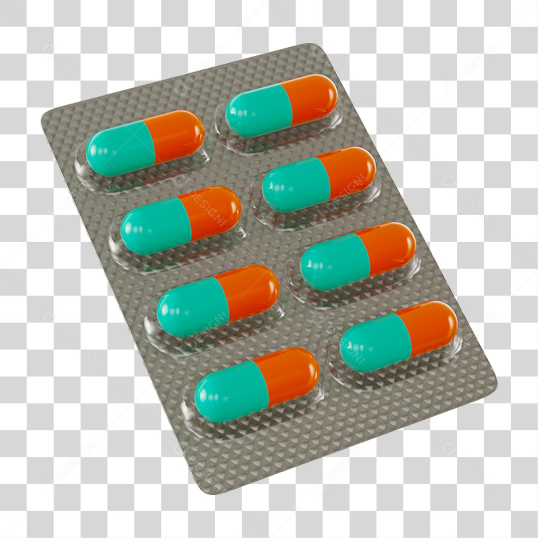 Cartela Cápsulas PNG Transparente