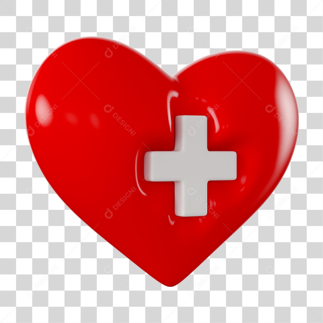 Coração Almofada Care PNG Transparente