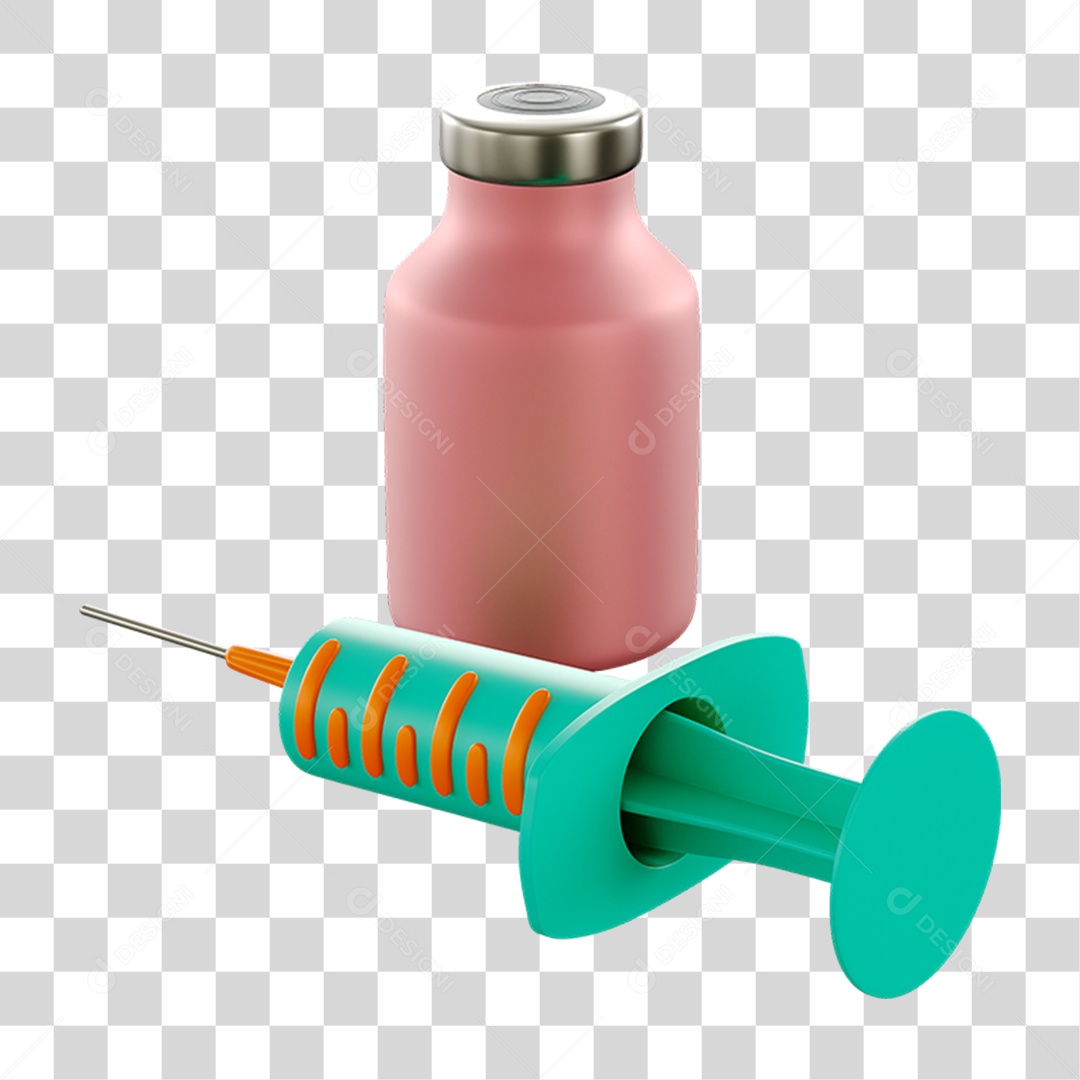 Frasco e Seringa  PNG Transparente