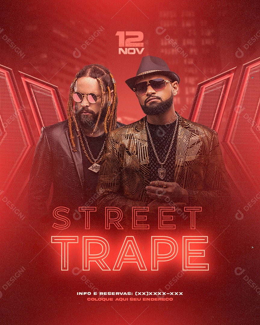 Social Media Flyer Feed Street Trape PSD Editável