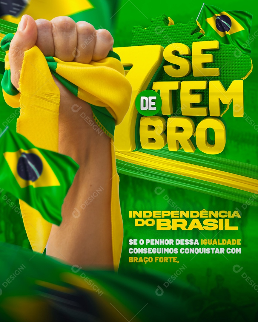 Independência Do Brasil 07 De Setembro Social Media PSD Editável