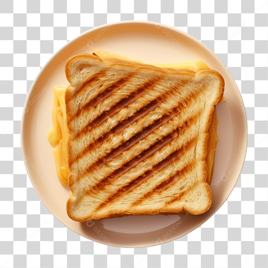 Sanduiche em Prato PNG Transparente