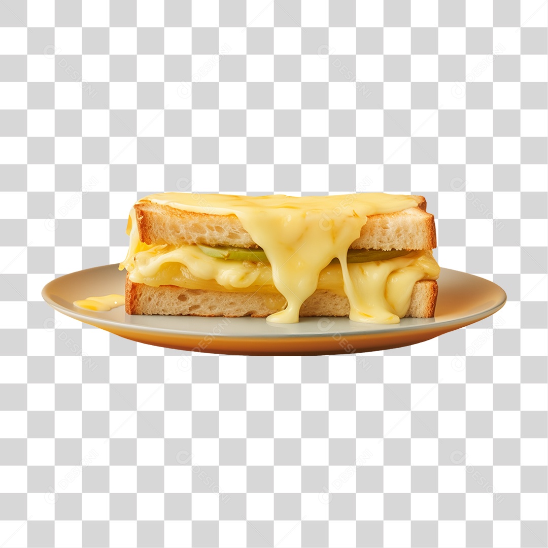 Sanduiche em Prato PNG Transparente