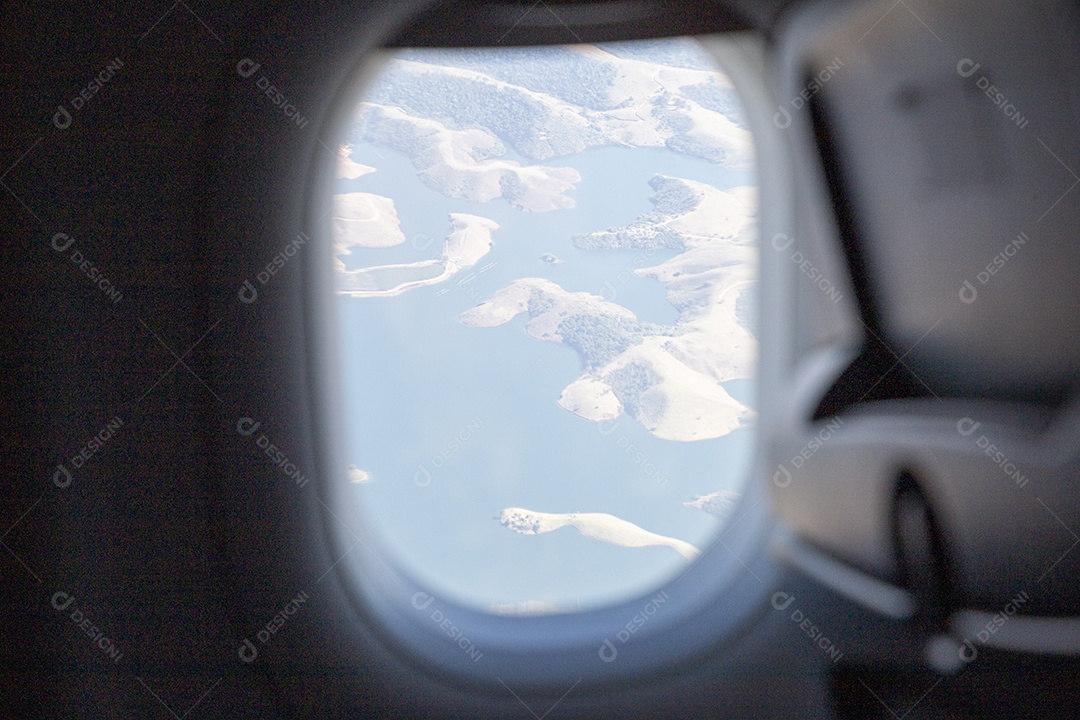 Vista da janela do avião