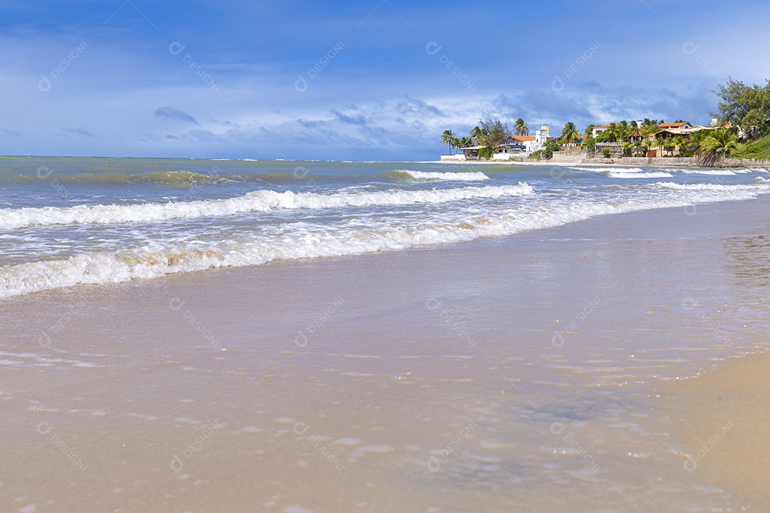 Vista da paisagem da praia