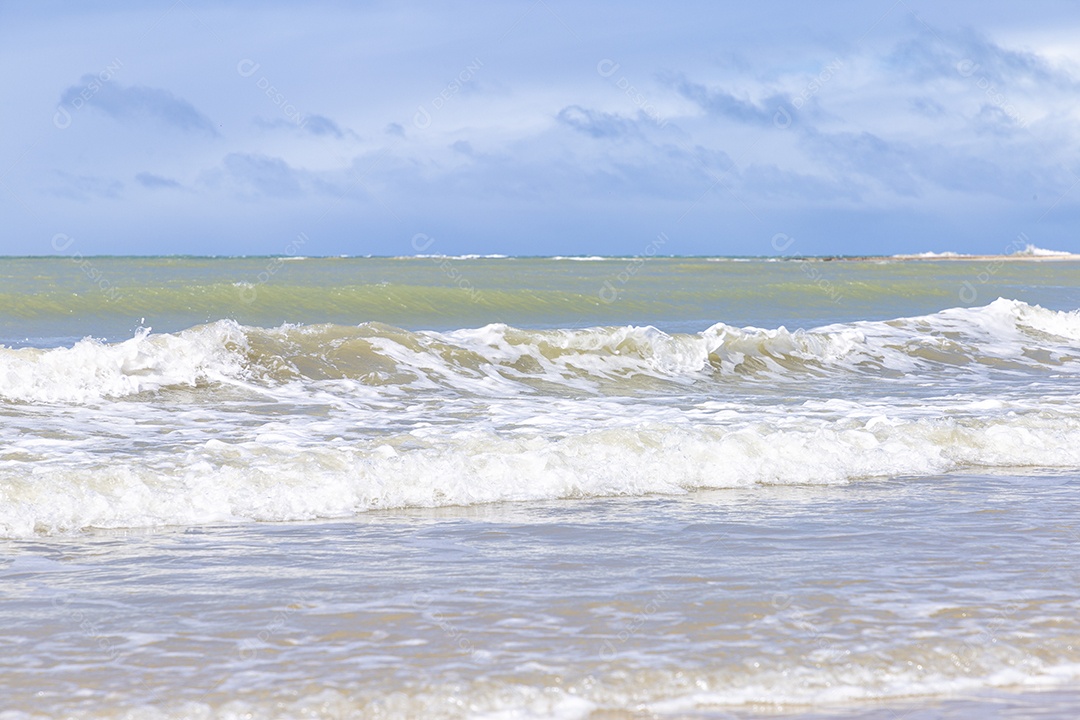 Vista da paisagem da praia