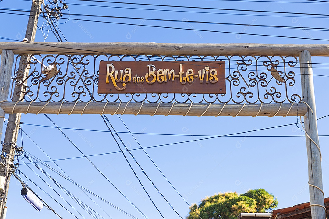 Placa para identificação de rua