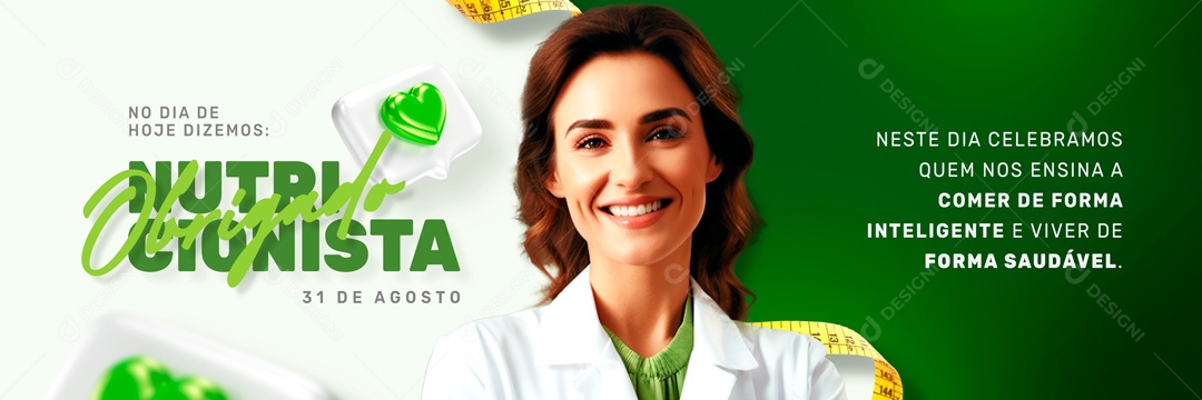 Banner Obrigado Nutricionista 31 De Agosto Social Media PSD Editável