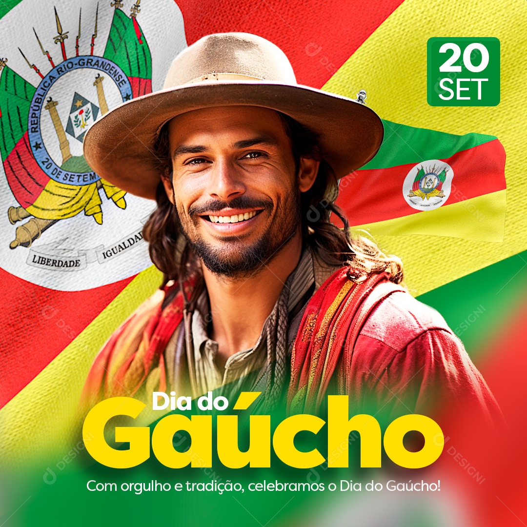 Social Media Dia Do Gaúcho Orgulho e Tradição PSD Editável