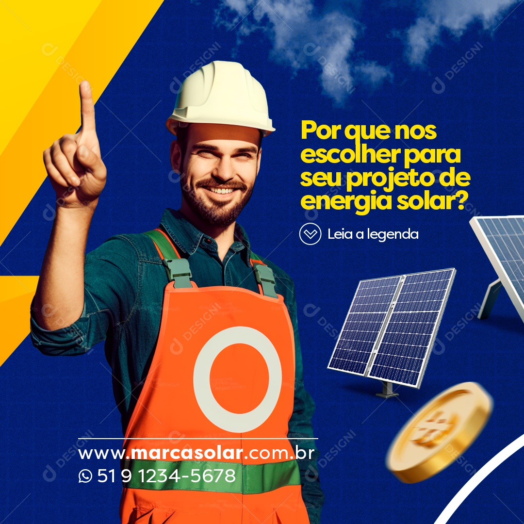 Projeto De Energia Solar Social Media PSD Editável