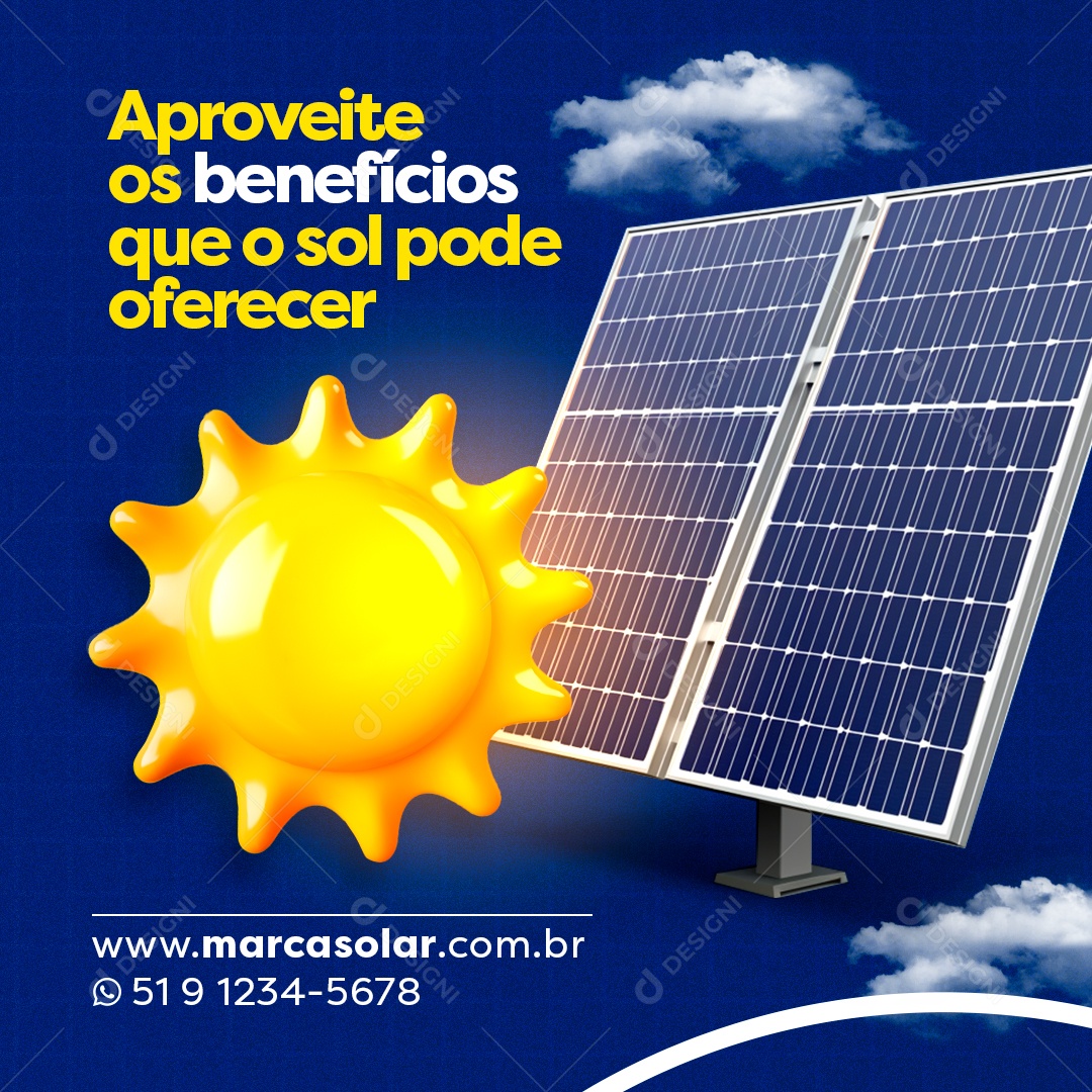 Aproveite os Benefícios que o Sol Pode Oferecer Social Media PSD Editável