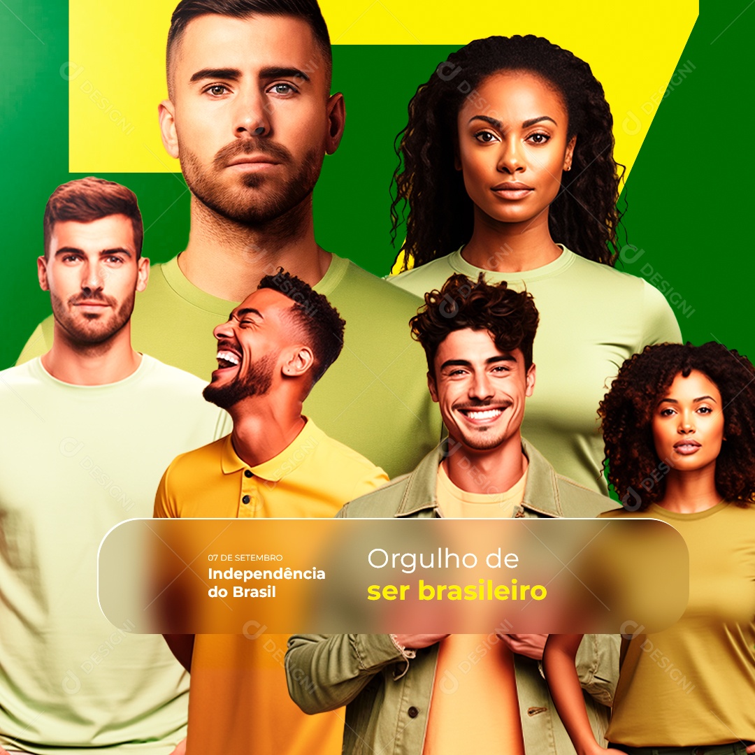 Dia Da Independência do Brasil Orgulho de Ser Brasileiro Social Media PSD Editável