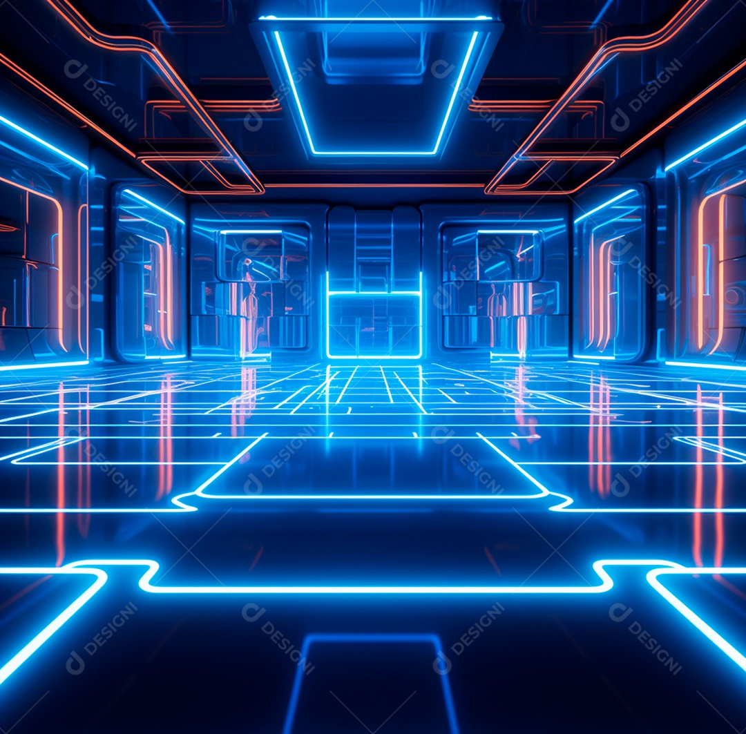 Fundo Azul Futurístico para composição