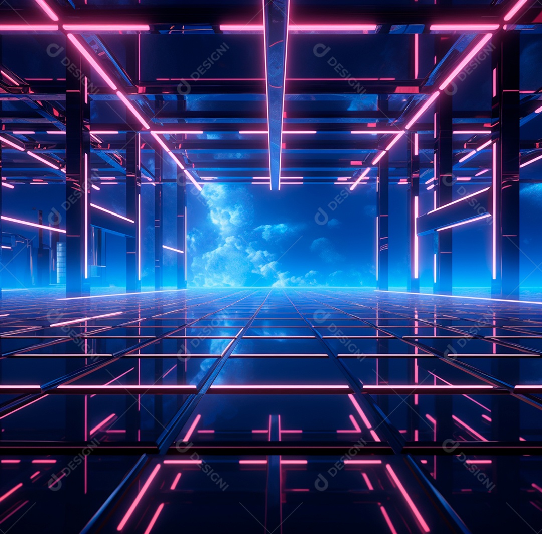 Fundo Azul Futurístico para composição