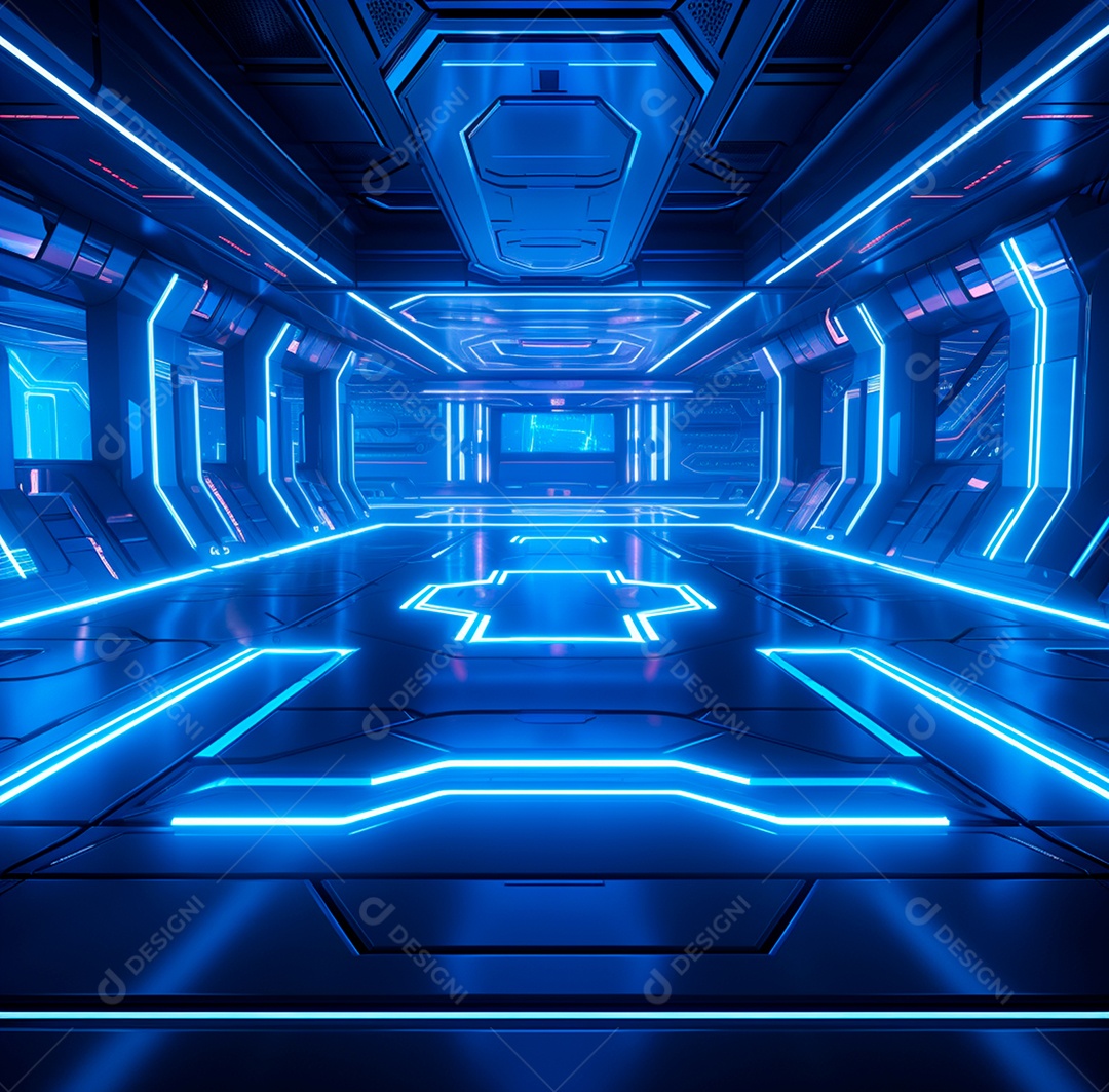 Fundo Azul Futurístico para composição