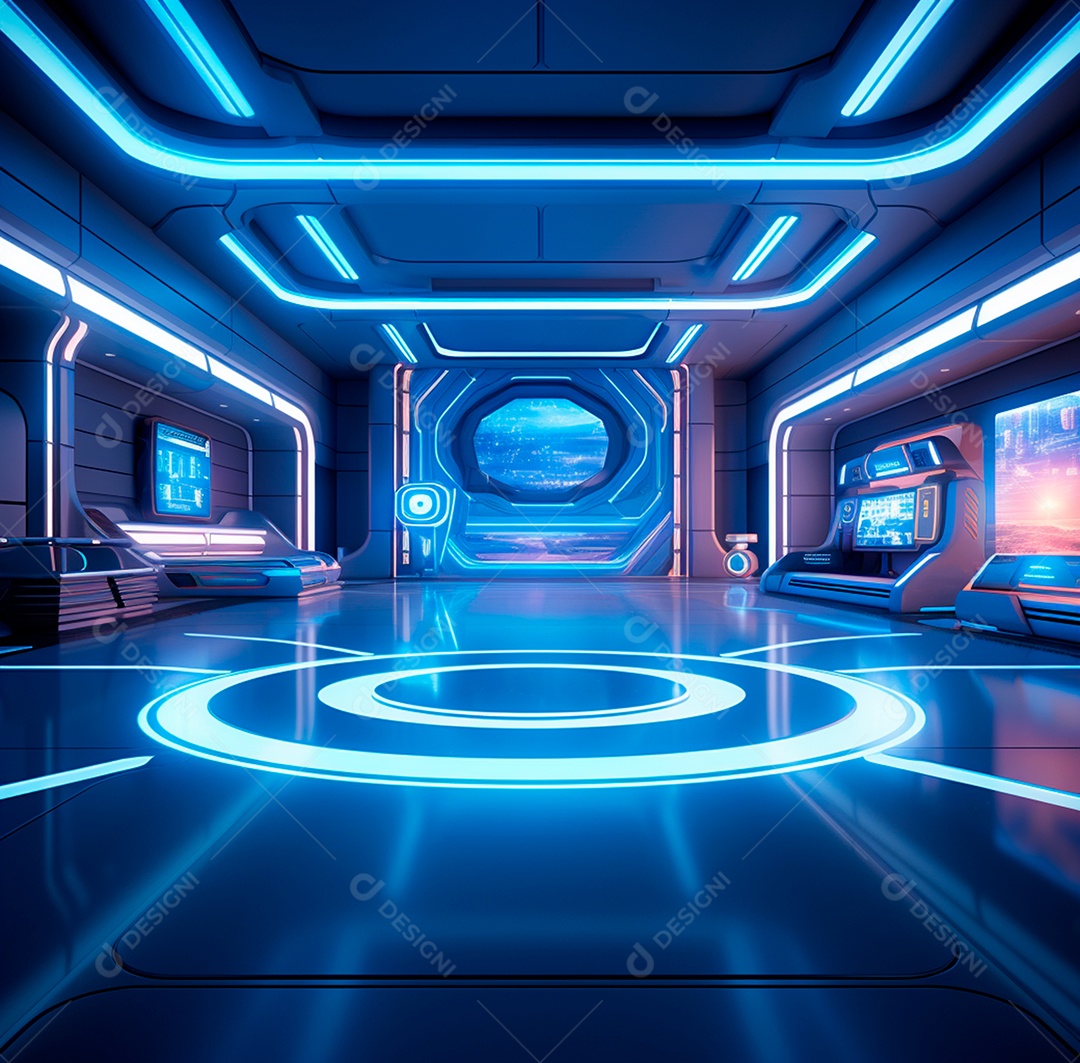 Fundo Azul Futurístico para composição