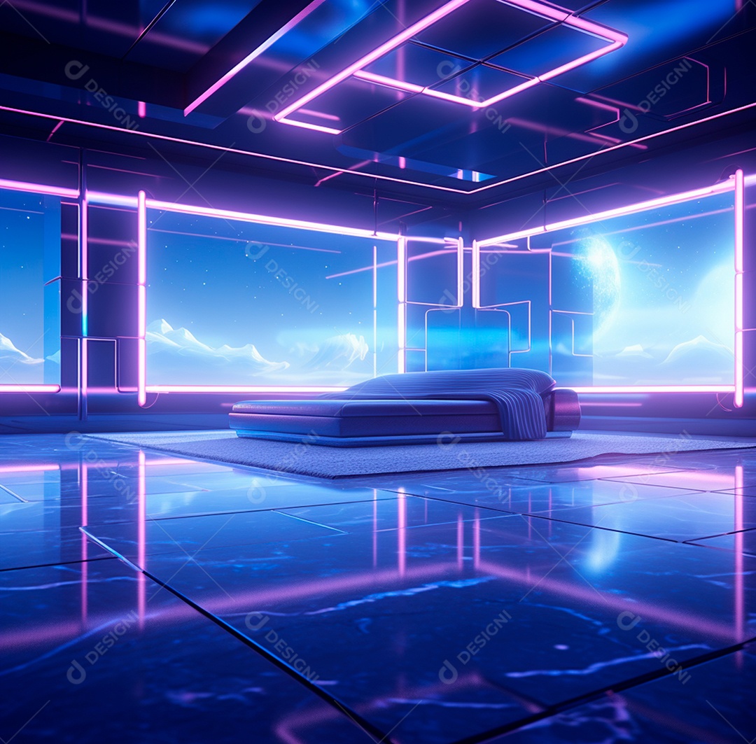 Fundo Azul Futurístico para composição