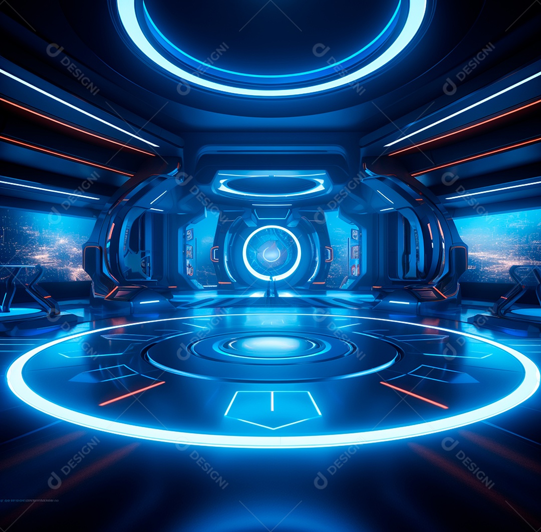 Fundo Azul Futurístico para composição