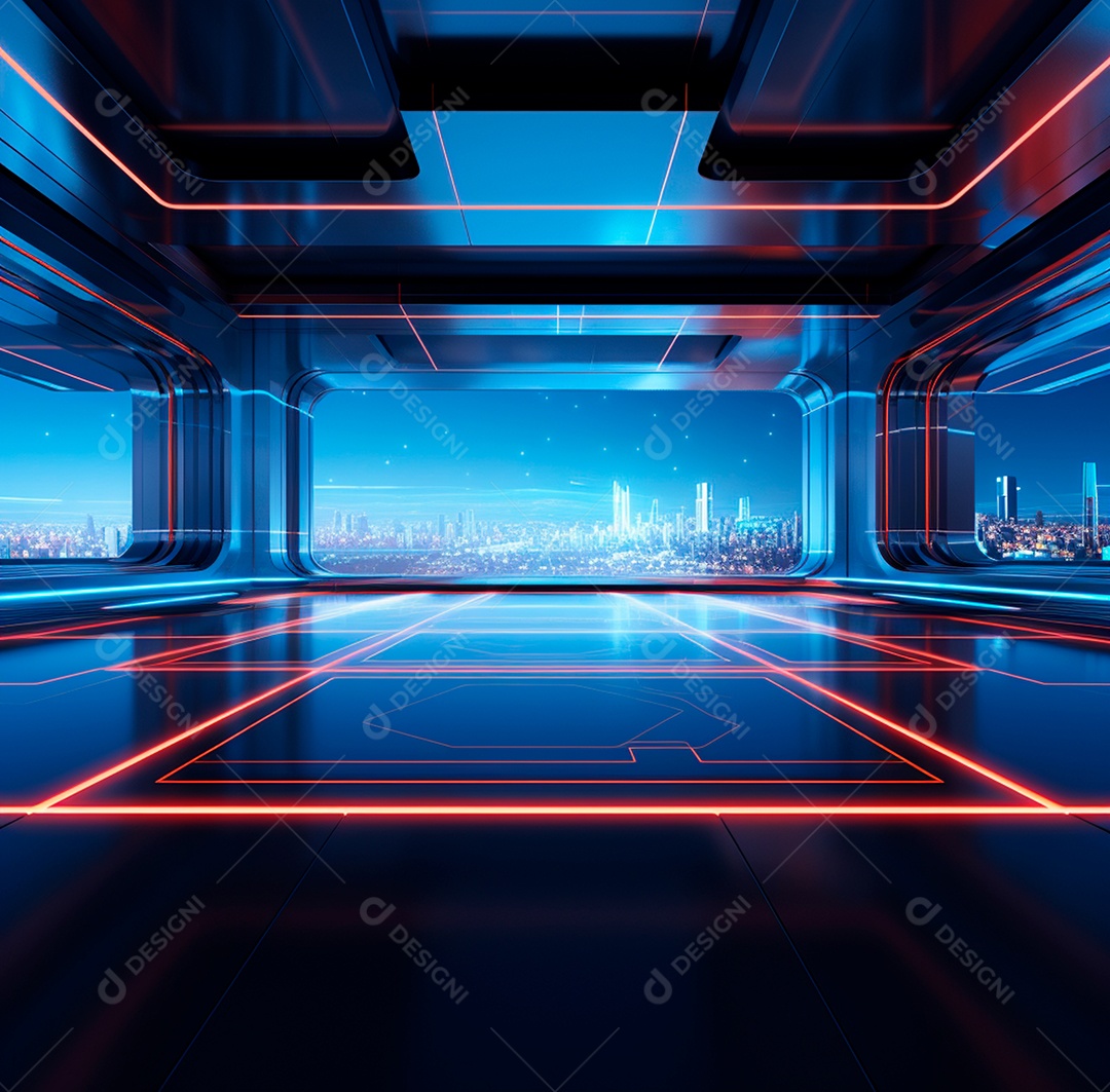 Fundo Azul Futurístico para composição