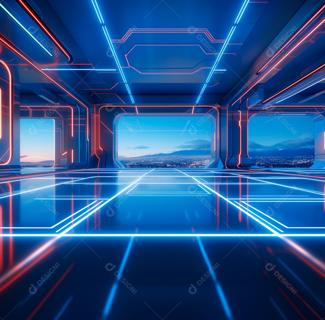 Fundo Azul Futurístico para composição