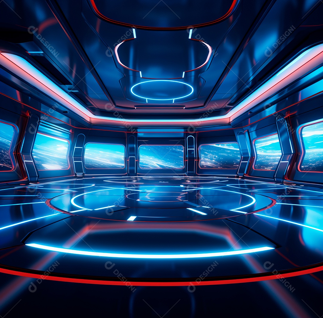 Fundo Azul Futurístico para composição