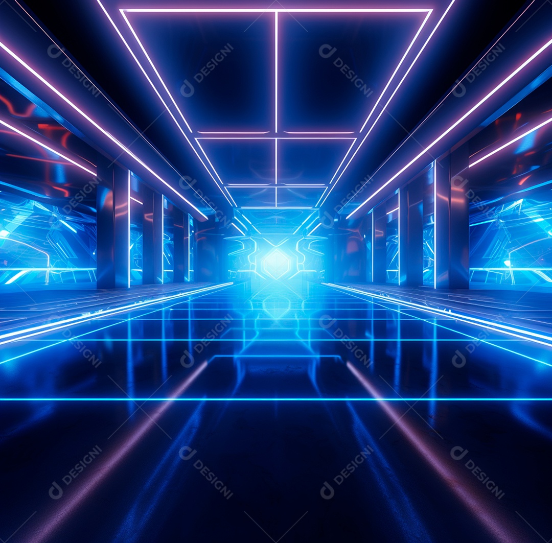 Fundo Azul Futurístico para composição