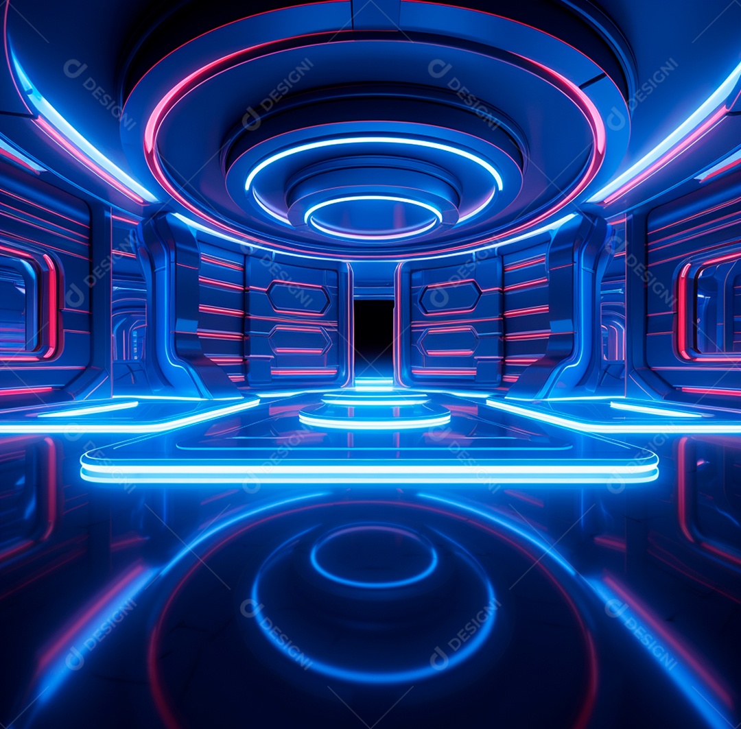 Fundo Azul Futurístico para composição