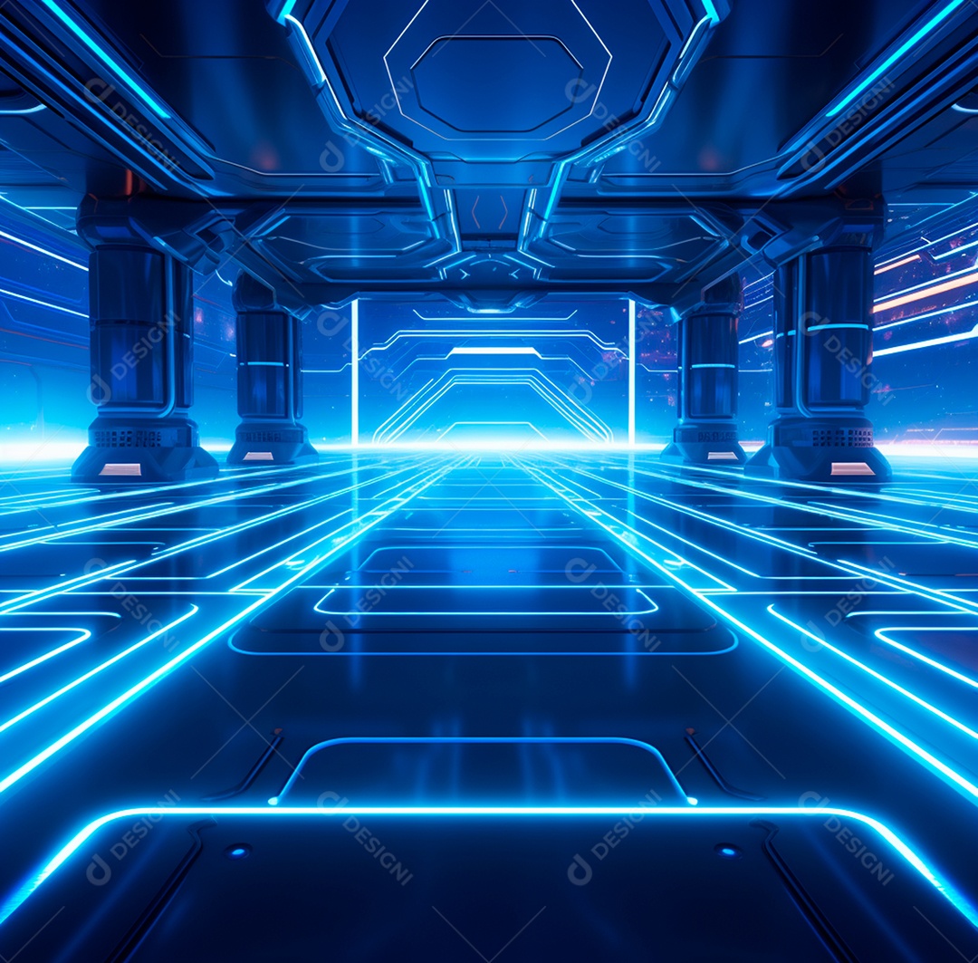 Fundo Azul Futurístico para composição620