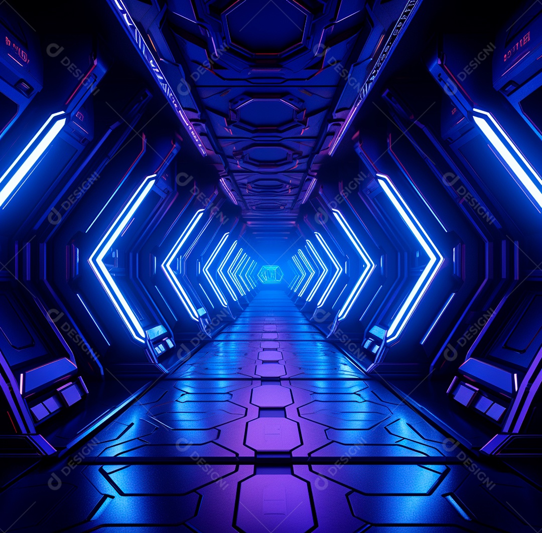 Fundo Azul Futurístico para composição