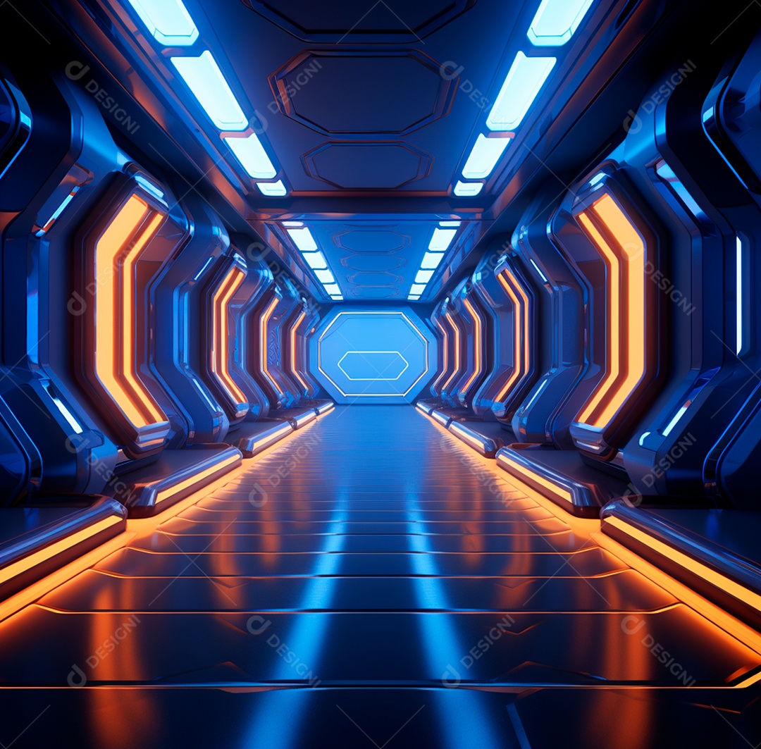 Fundo Azul Futurístico para composição532