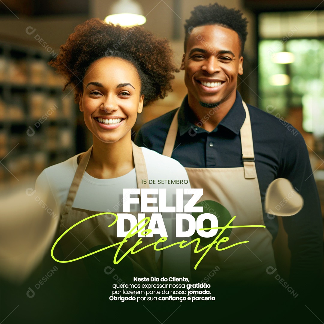 Social Media 15 De Setembro Feliz Dia Do Cliente PSD Editável
