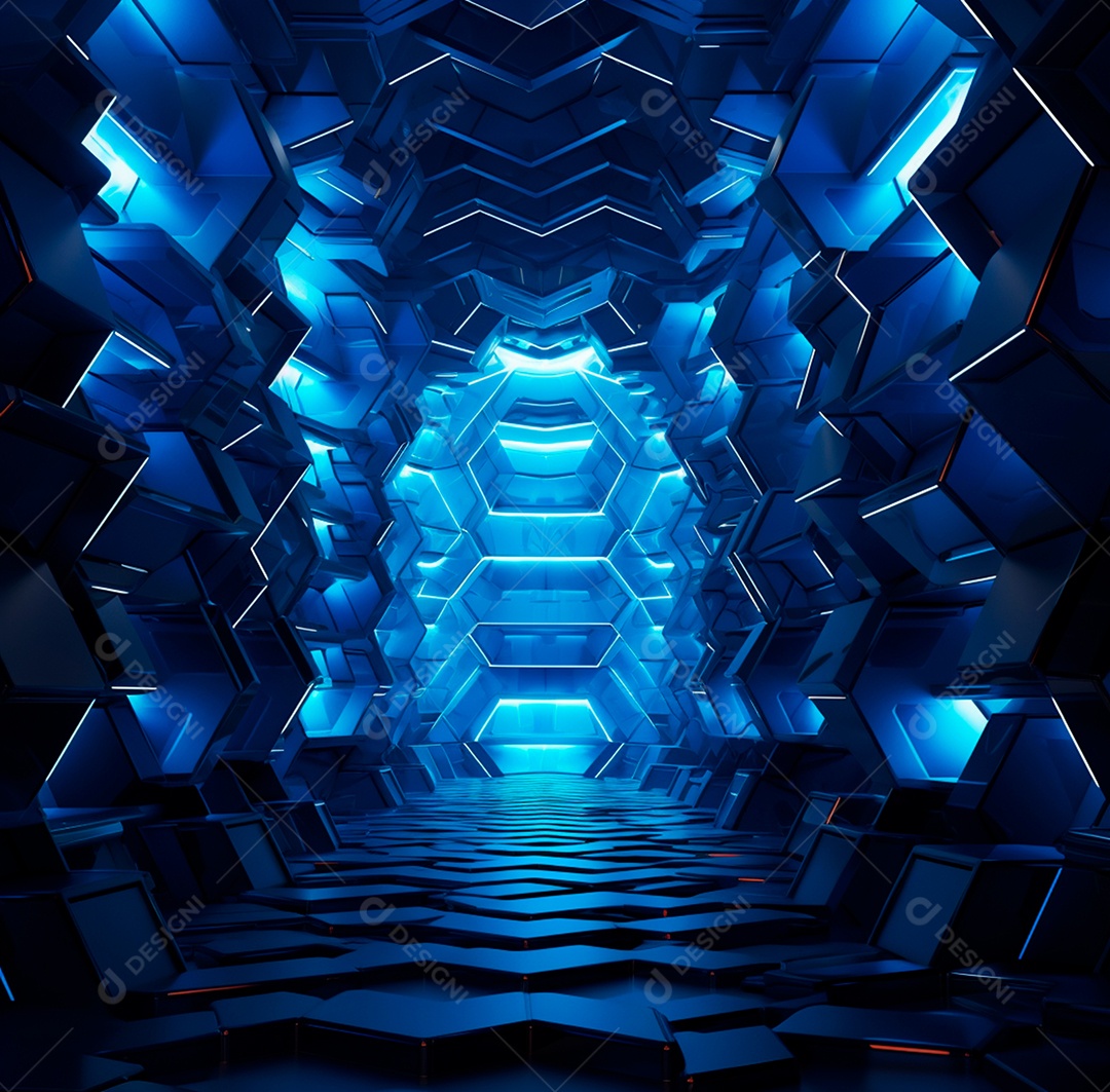 Fundo Azul Futurístico para composição