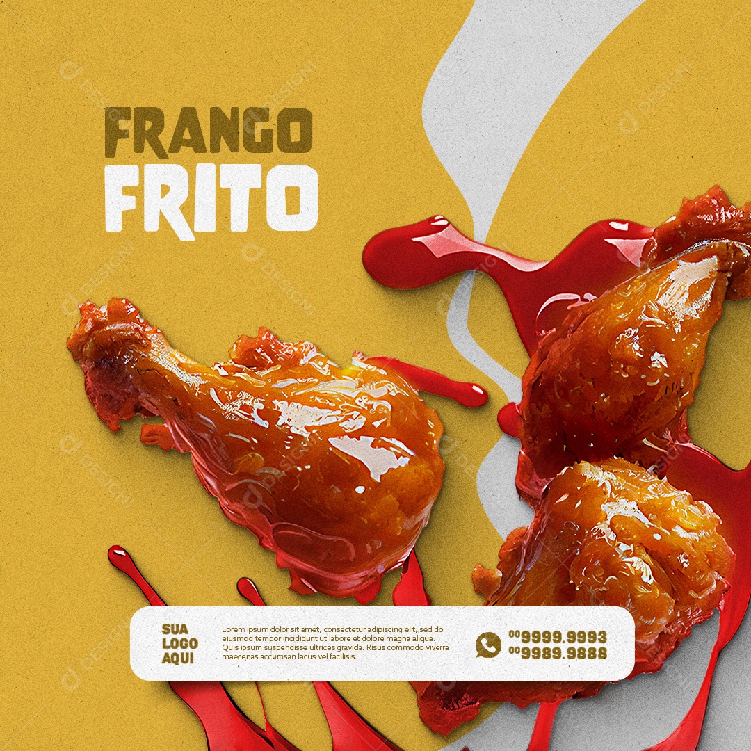 Frango Frito Social Media PSD Editável